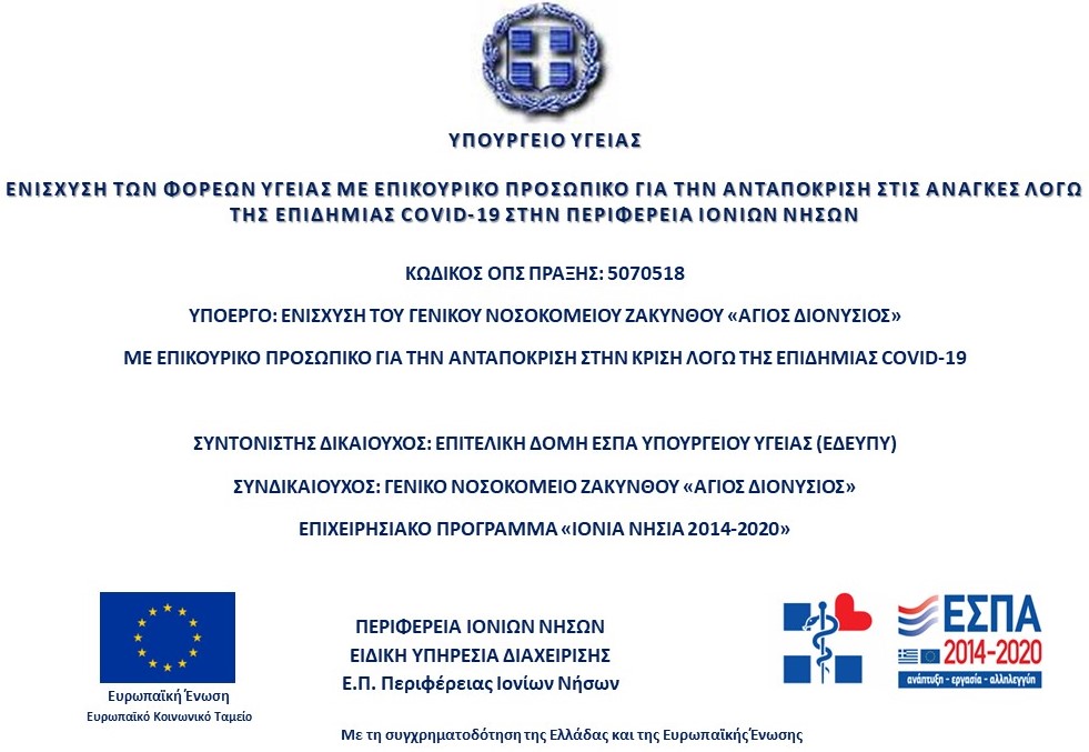ΕΣΠΑ 2014-2020 — Ενίσχυση Φορέων Υγείας με Επικουρικό Προσωπικό, ΟΠΣ 5070518